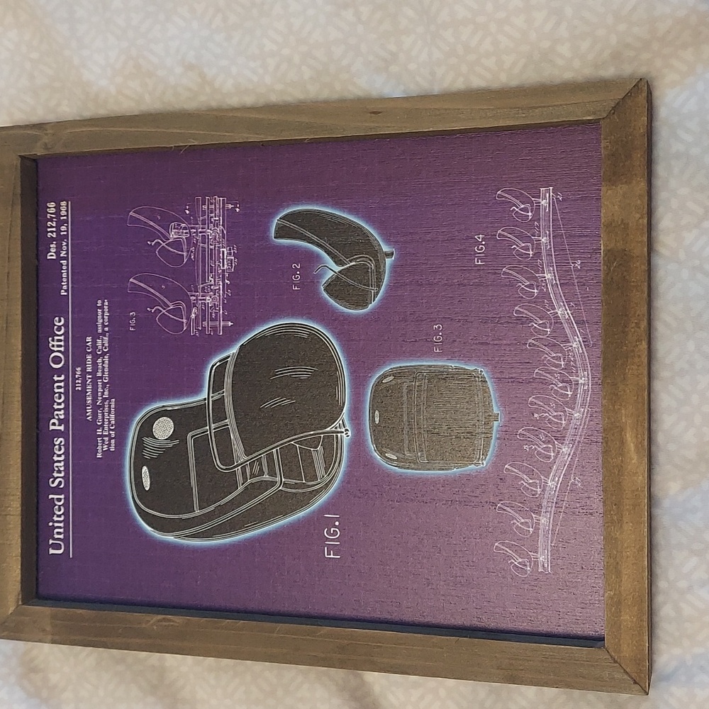 Hauntrd Mansion Doom Buggy Patent Wooden Art